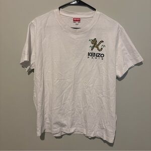 Kenzo Paris x Nigo Tiger Tail T Shirt Size Large White K Logo Embroidered